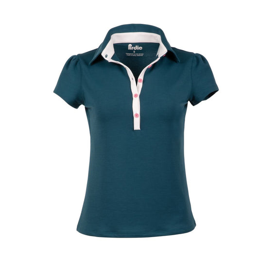 Pirdie Golf June Daly Dark Teal Womens Polo