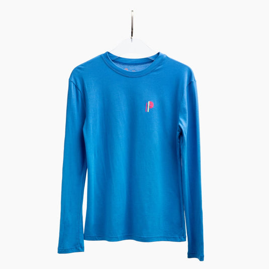 Pirdie longsleeve golf t-shirt in blue.