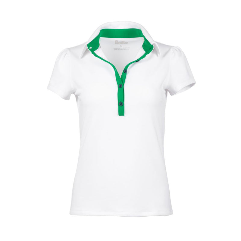 Load image into Gallery viewer, June Daly Polo White / Green
